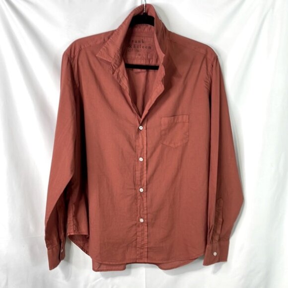Frank and Eileen terra-cotta cotton Eileen blouse - Picture 1 of 3